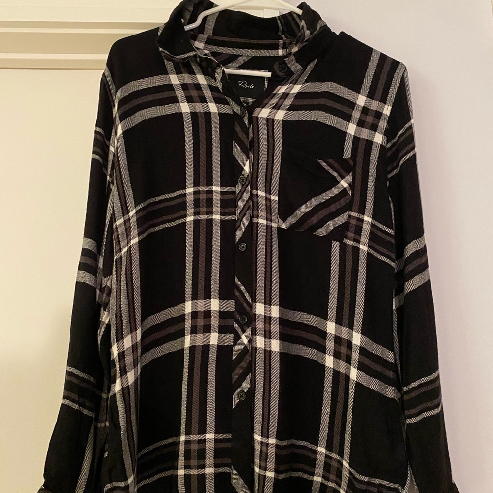 Rails plaid button-down shirt